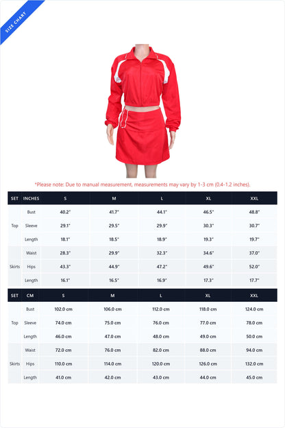 Retro Track Jacket & Mini Skirt Set LavishDaily