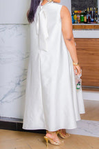 Sleeveless Crew Neck Maxi Dress Lavish Daily