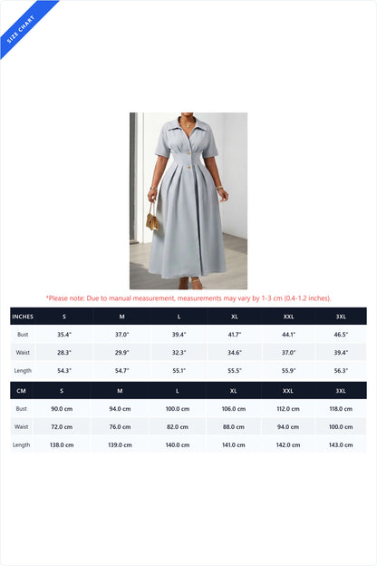 Tailored Collared Pleated A-Line Dress Lavish Daily