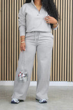 Fleece Lined Loose Fit Two-Piece Tracksuit LavishDaily