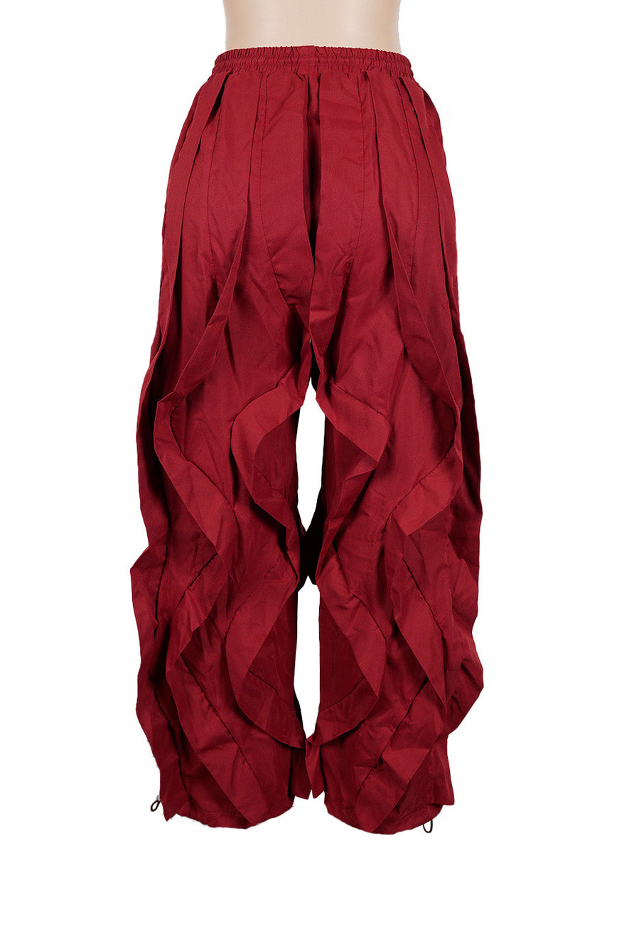 Patchwork Cargo Lantern Jogger Pants Lavish Daily