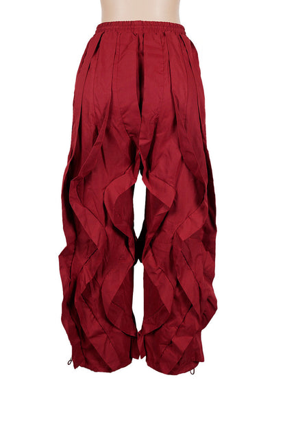 Patchwork Cargo Lantern Jogger Pants Lavish Daily