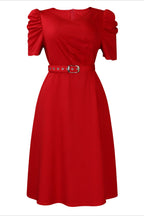 Solid Ruched Midi Dress Lavish Daily