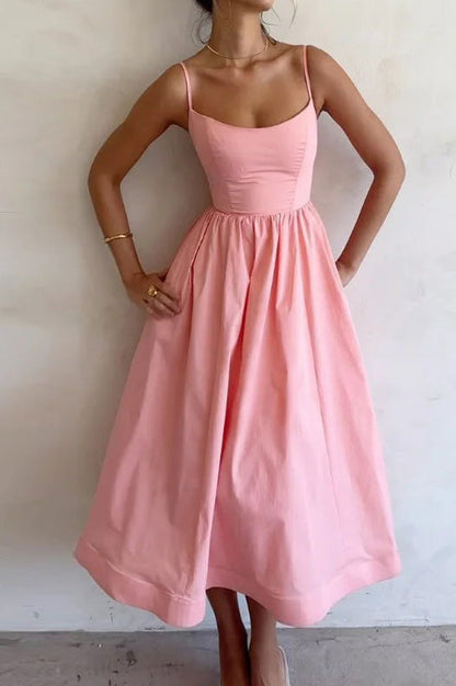 Vibrant Suspender Dress Lavish Daily
