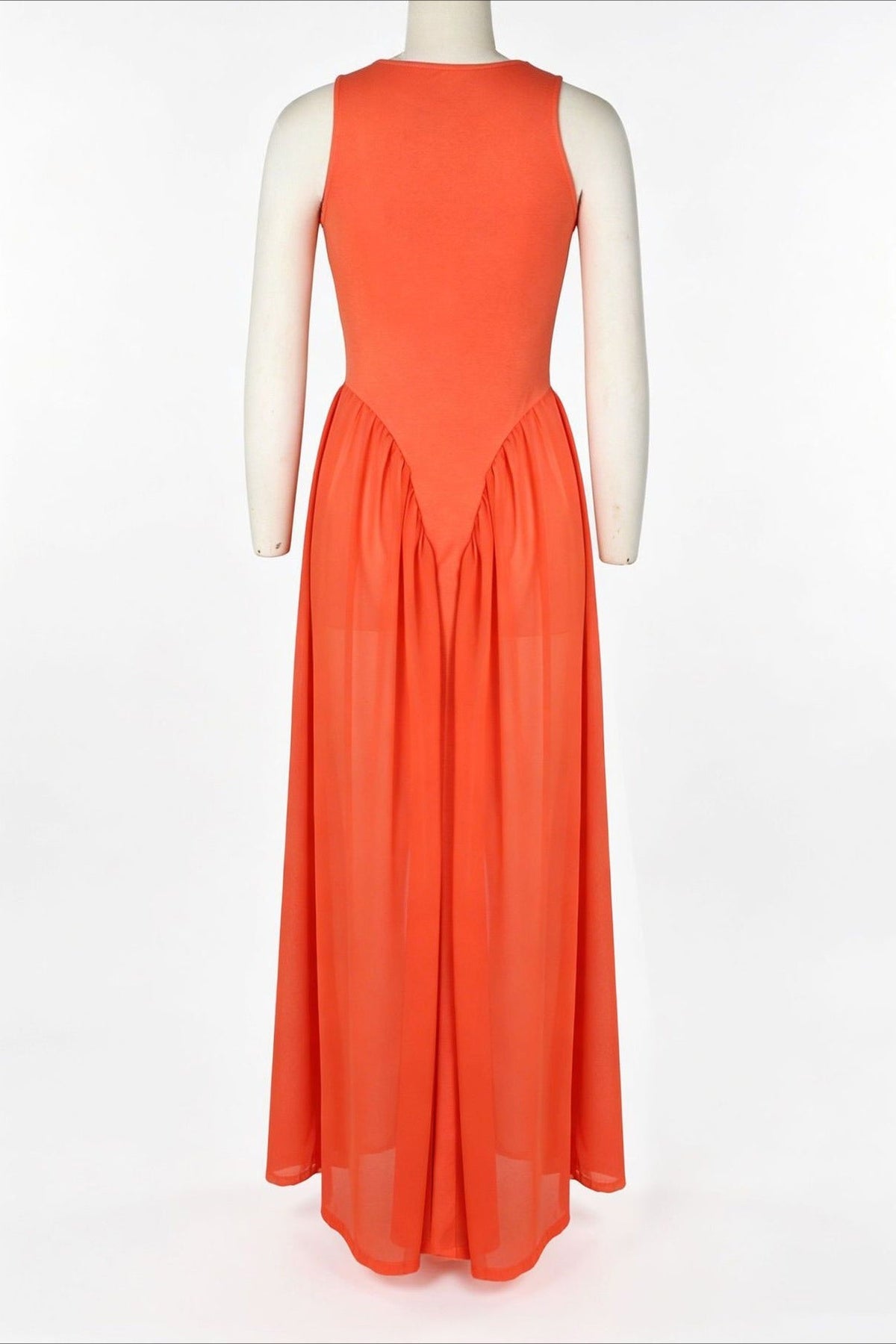 Spliced Chiffon Pleated Maxi Dress Lavish Daily