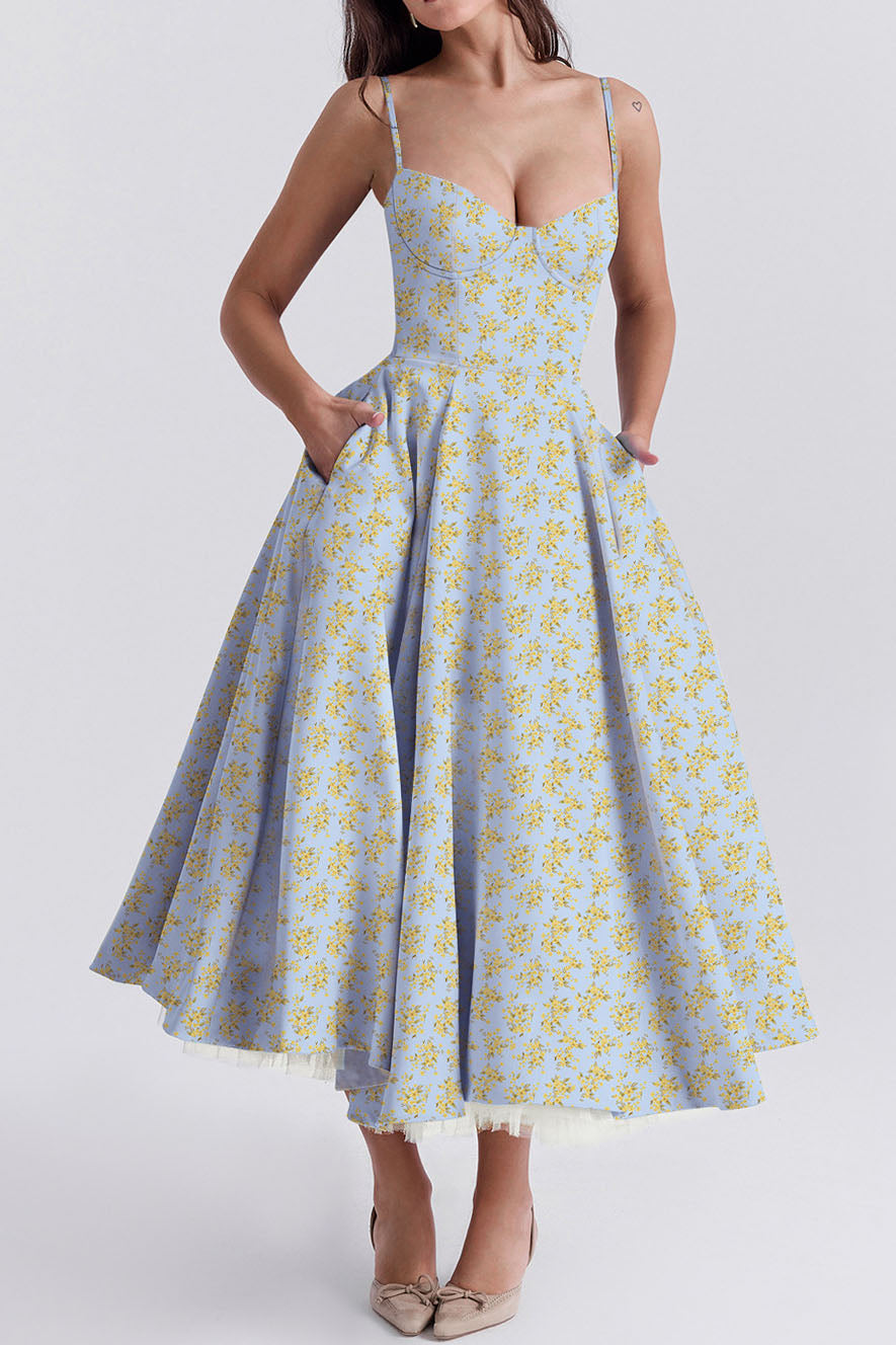 Luxury Spaghetti Strap Princess Dress Lavish Daily