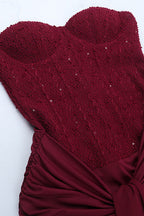 Off Shoulder Lace Up Pleated Maxi Dress Lavish Daily