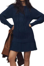 Casual Twist Sweater Mini Dress Lavish Daily