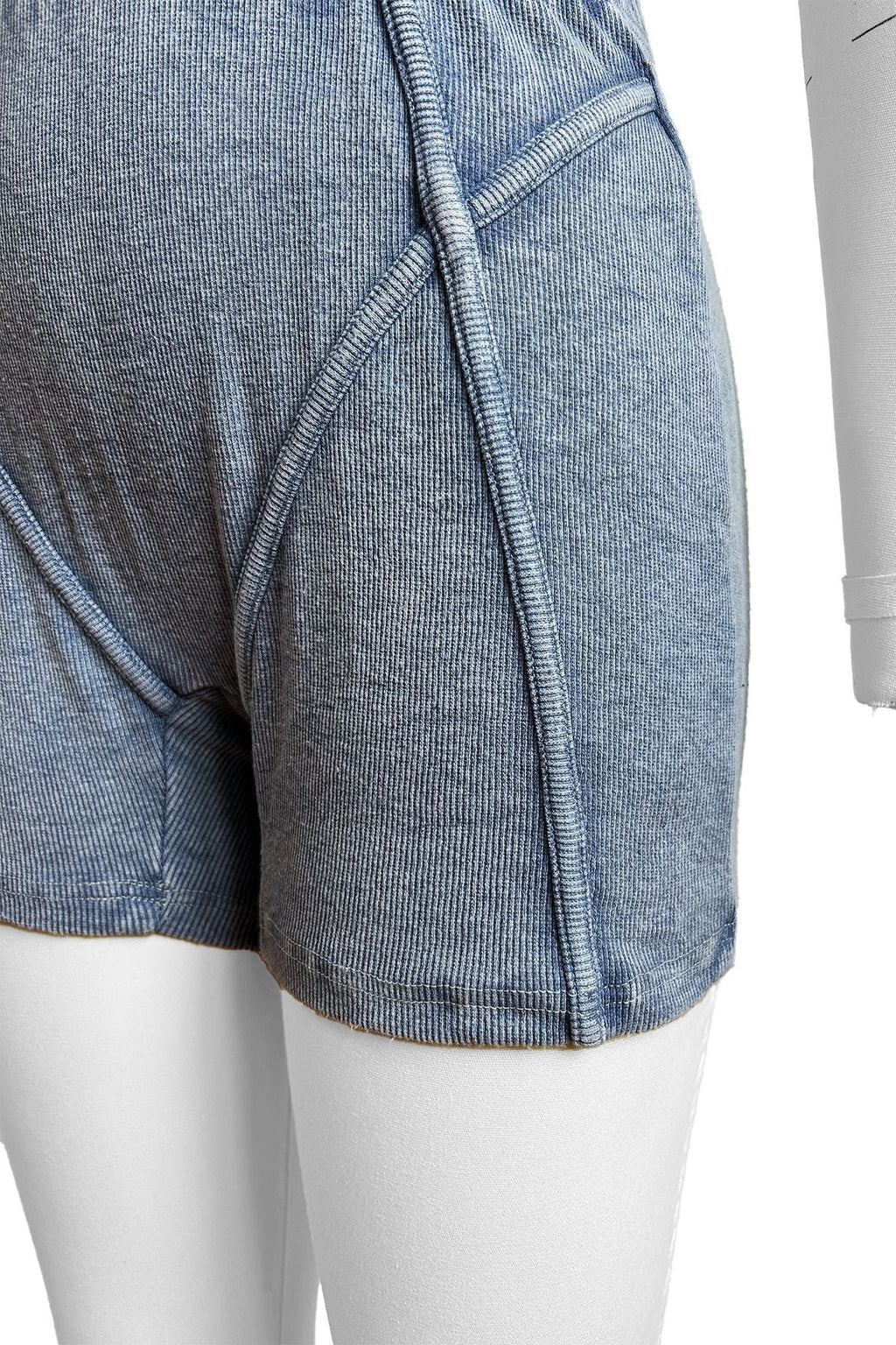 Ribbed V-Neck Short Sets Lavish Daily