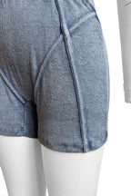 Ribbed V-Neck Short Sets Lavish Daily