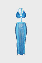 Crochet Cover Two-Piece Bra and Skirt Set Lavish Daily