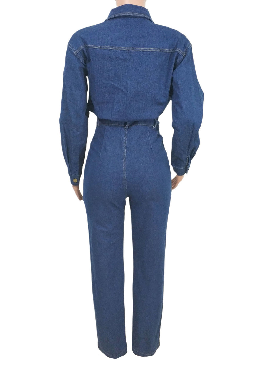 Stretch Denim Slim Fit Jumpsuit Lavish Daily