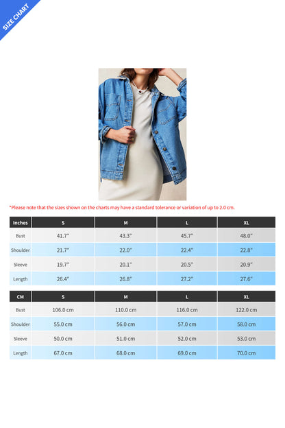 Oversized Boyfriend Fit Denim Jacket Lavish Daily