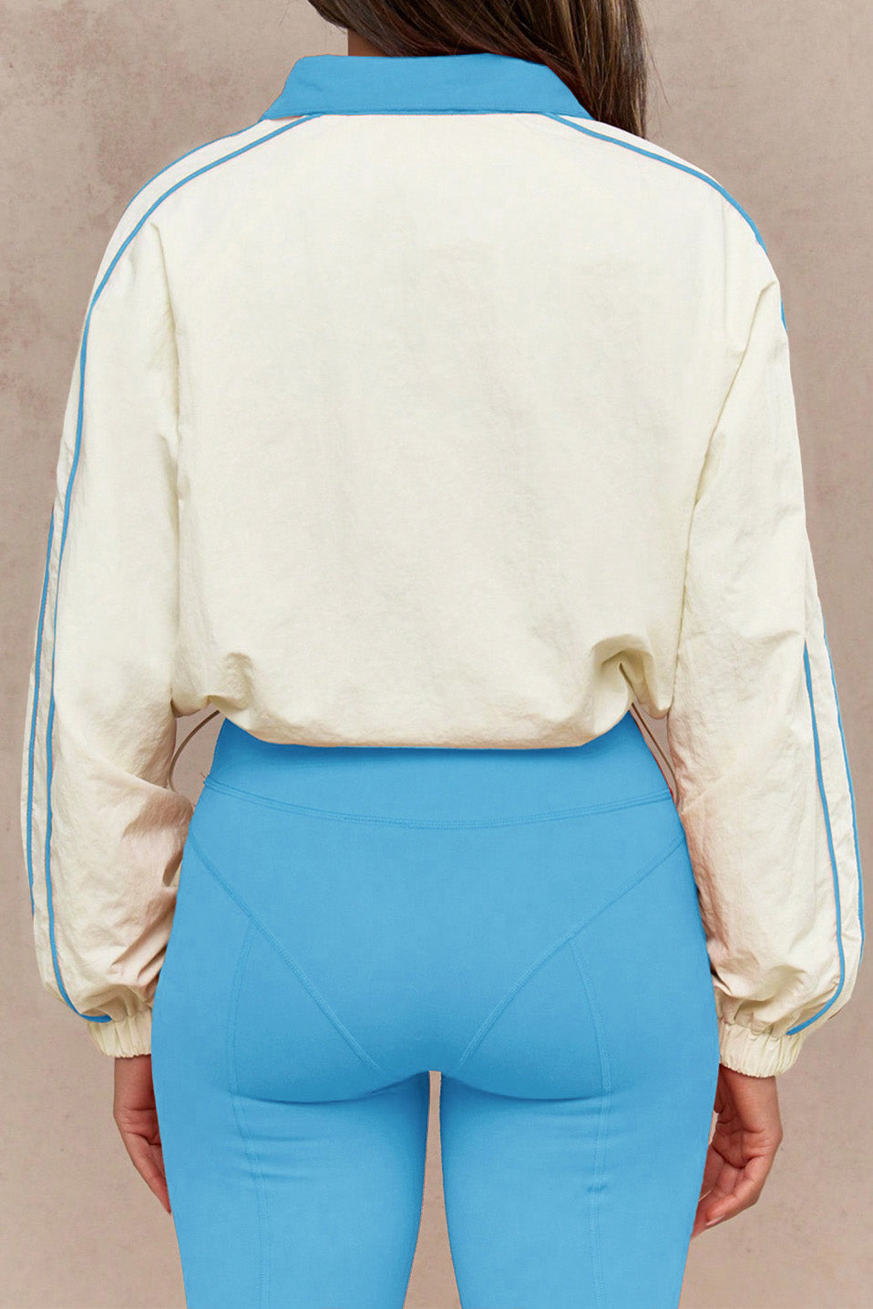 Drawstring Waist Nylon Top & Yoga Pants Activewear Set Lavish Daily