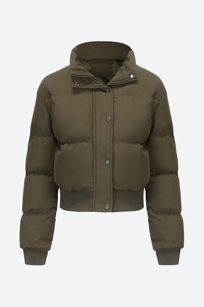 Long Sleeve Puffer Jacket Lavish Daily