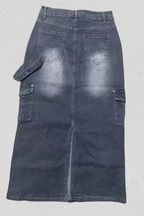 Pocket Maxi Denim Skirts Lavish Daily