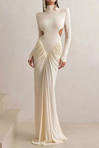 Cutout Long Sleeve Maxi Dress Lavish Daily