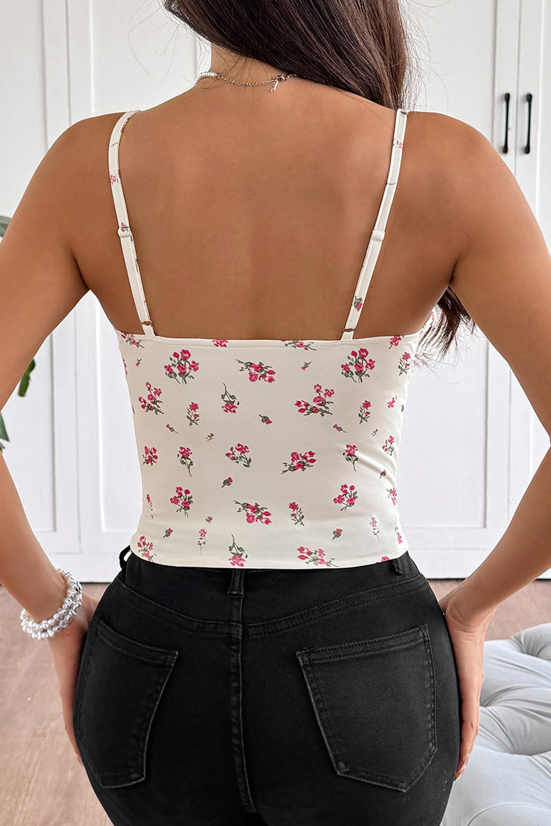 Lace-Up Boned Corset Cami Top Lavish Daily