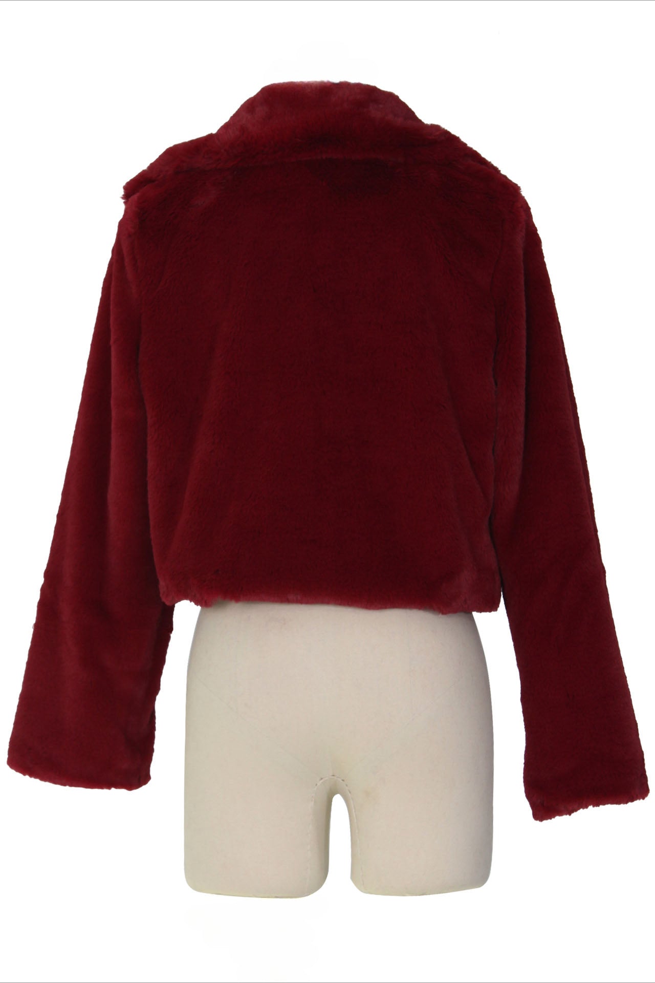 Faux Leather Lapel Short Jacket Lavish Daily