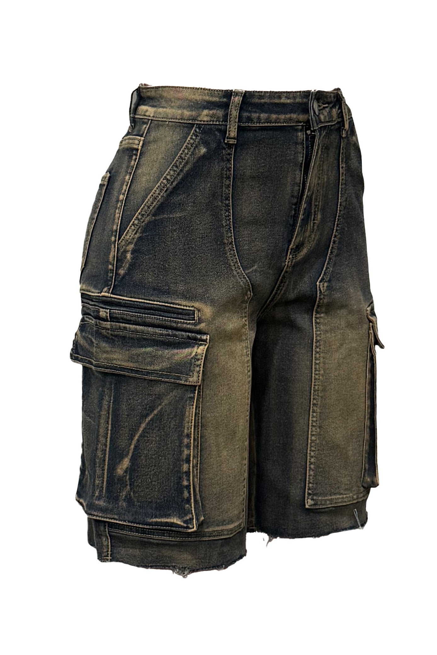 Cargo Denim Shorts Lavish Daily