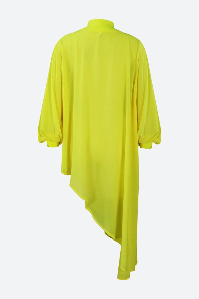 Asymmetrical Hem Shirt Dress Lavish Daily