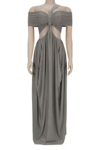 Off-Shoulder Cutout Maxi Dress Lavish Daily