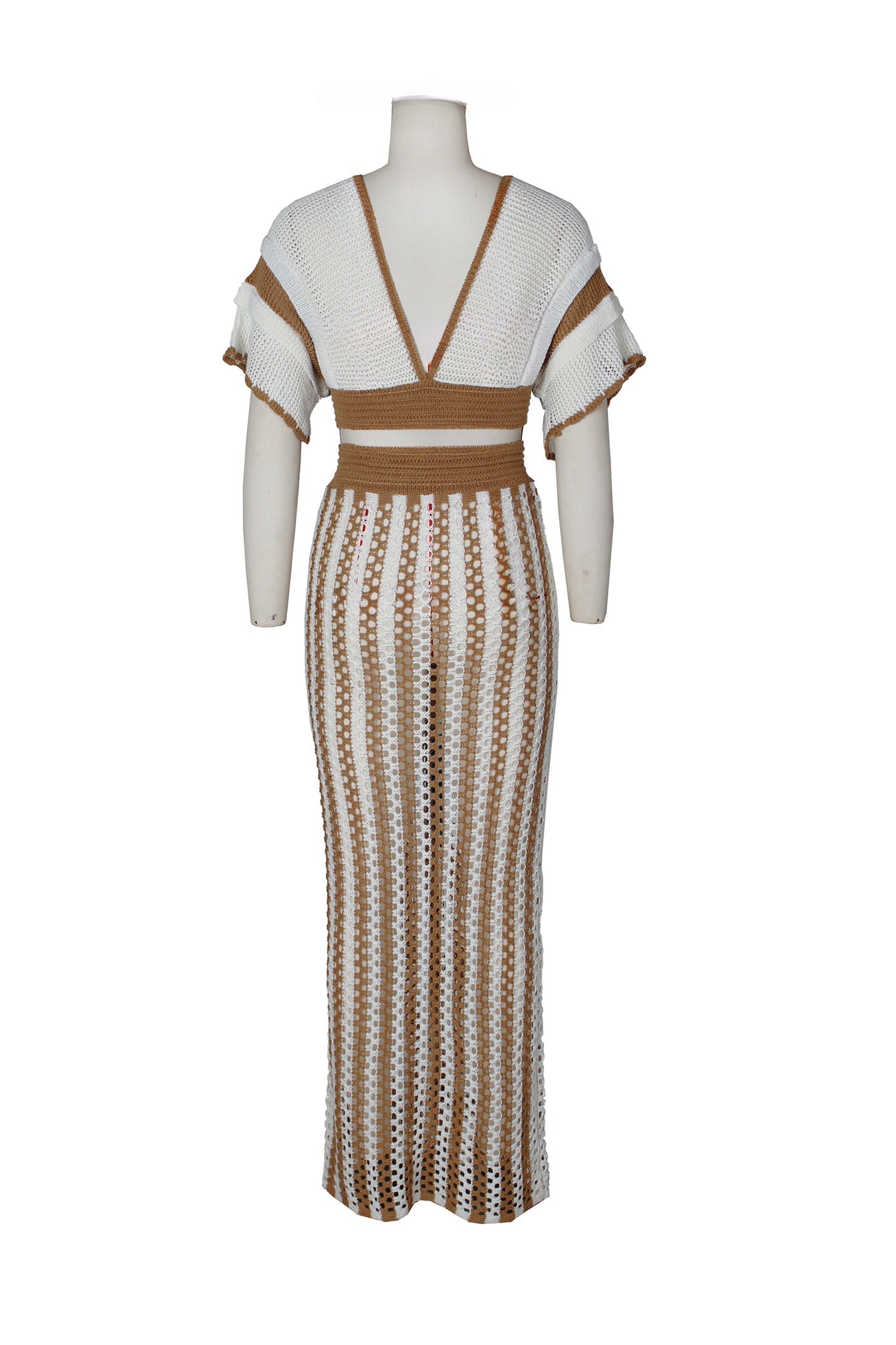 Stripe Knit Skirt Set Lavish Daily