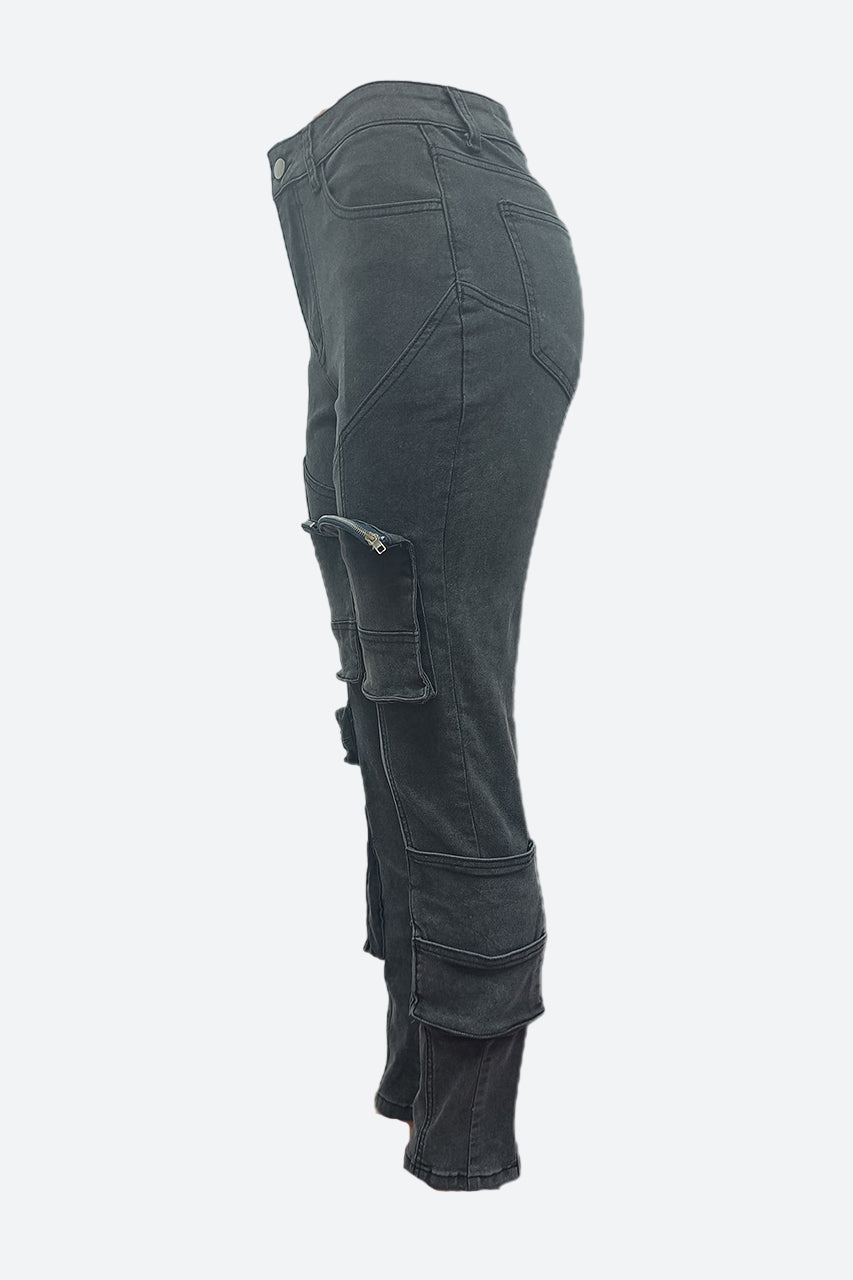 Patch-Pockets Skinny Jeans Lavish Daily