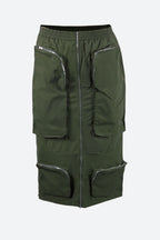 Cargo Zipper Skirt Lavish Daily