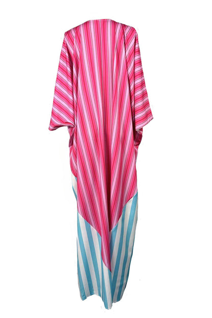 Striped Colorblock Kaftan Maxi Dress Lavish Daily