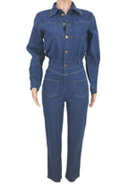Stretch Denim Slim Fit Jumpsuit Lavish Daily