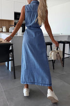 Denim Maxi Dress Lavish Daily