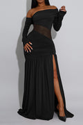 See-Through Mesh Maxi Dress Lavish Daily