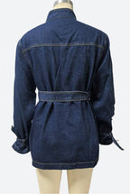 Casual Stand Collar Button Denim Jacket Lavish Daily