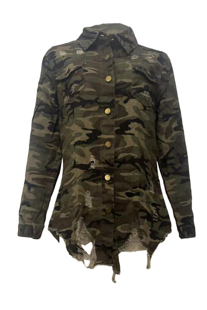 Camo Print Jacket Lavish Daily