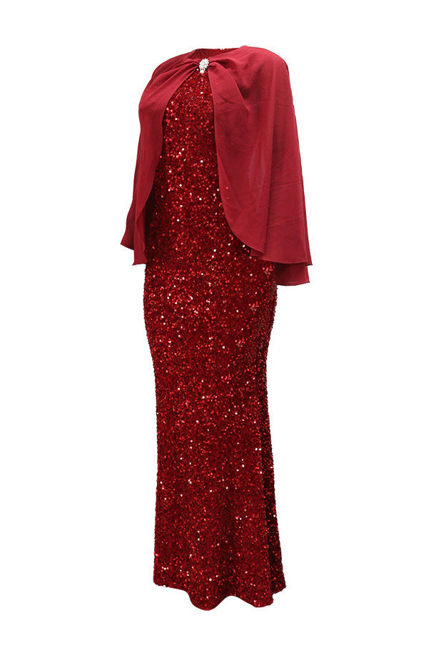 Sequin Evening Maxi Dress Lavish Daily