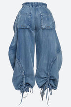 Denim Pocket Cargo Jeans Lavish Daily