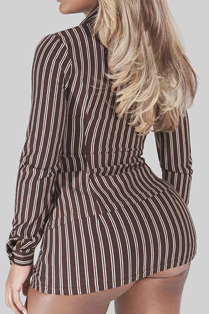 Striped Mini Skirt Set LavishDaily