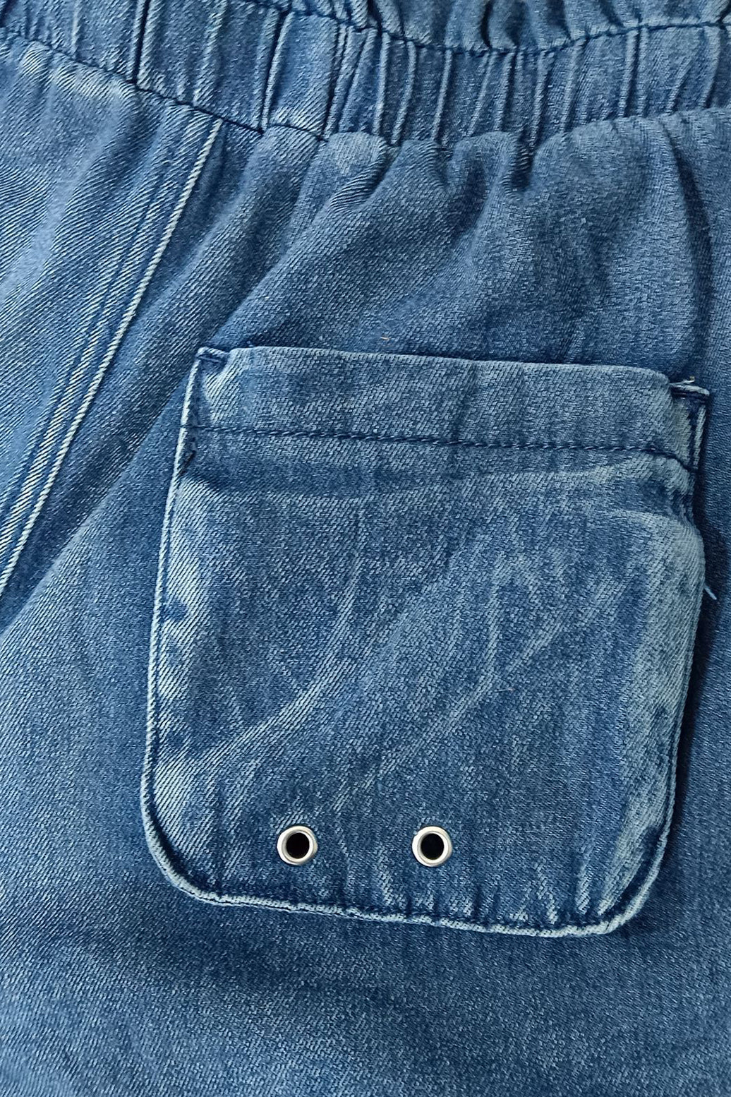 Denim Pocket Cargo Jeans Lavish Daily