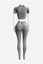 Ribbed Fabric Washed Set Lavish Daily