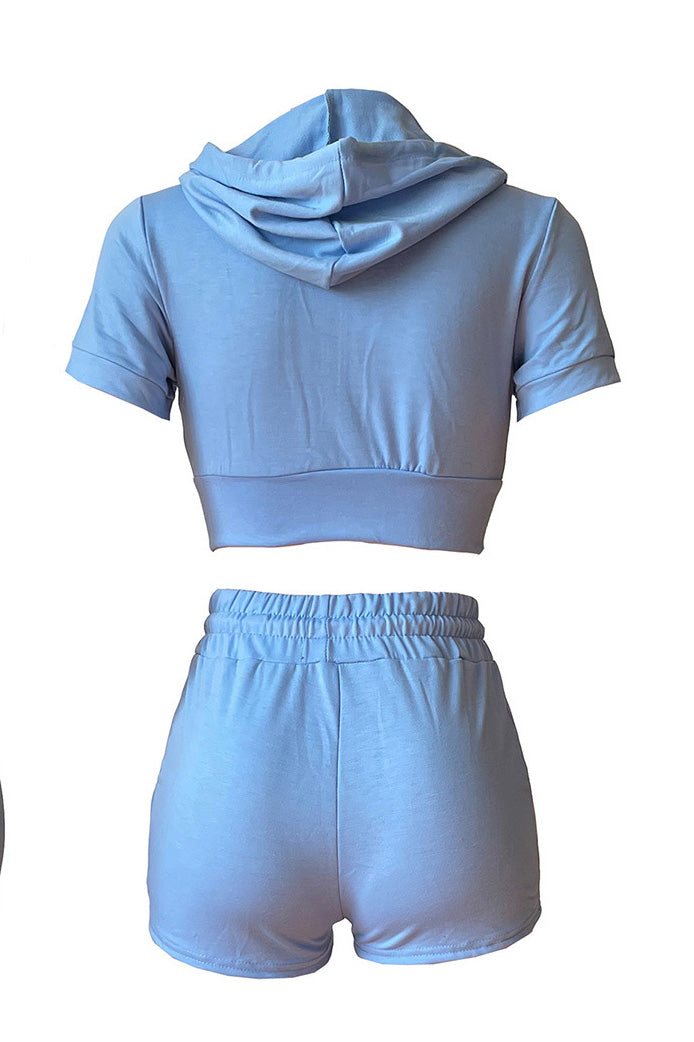 Crop Top Hoodie Short Set Lavish Daily