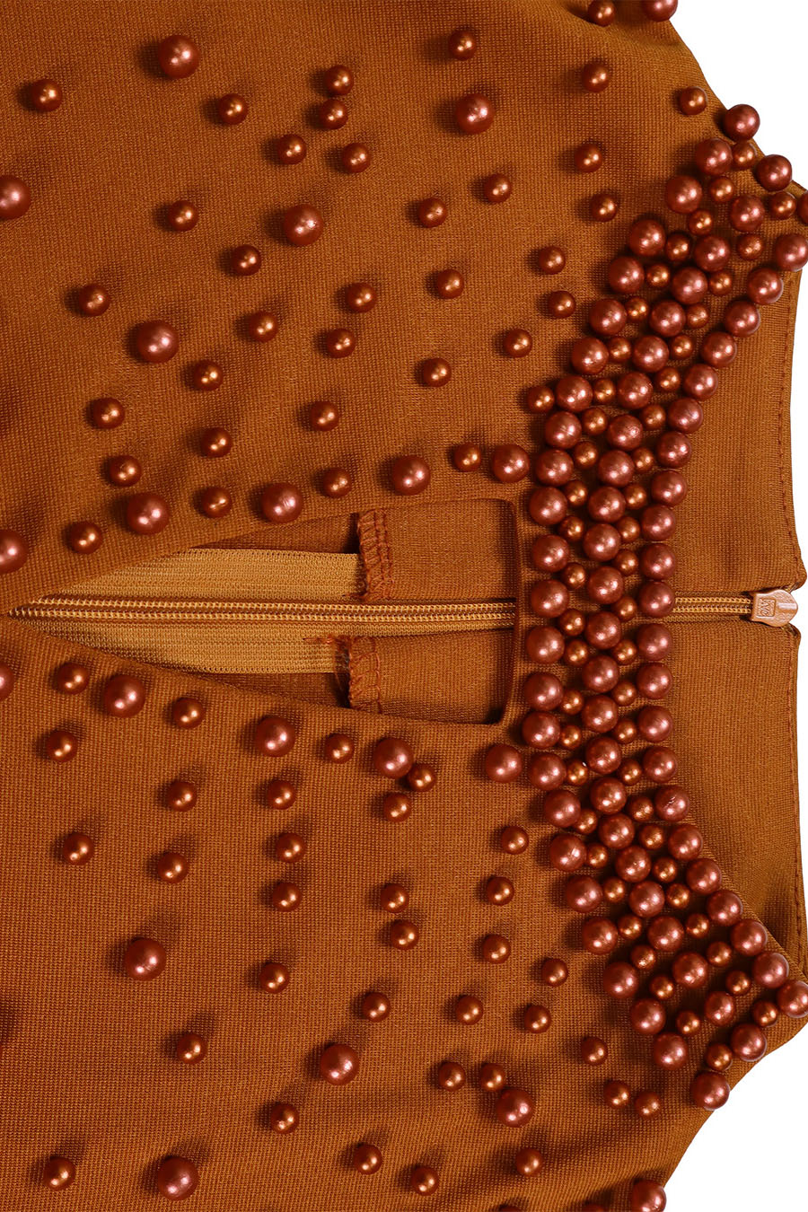 High Collar Elegant Beaded Large Swing Dress Lavish Daily