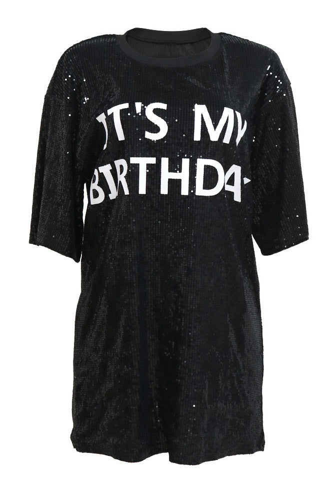 Sparkly Sequin Shirt Dress Lavish Daily