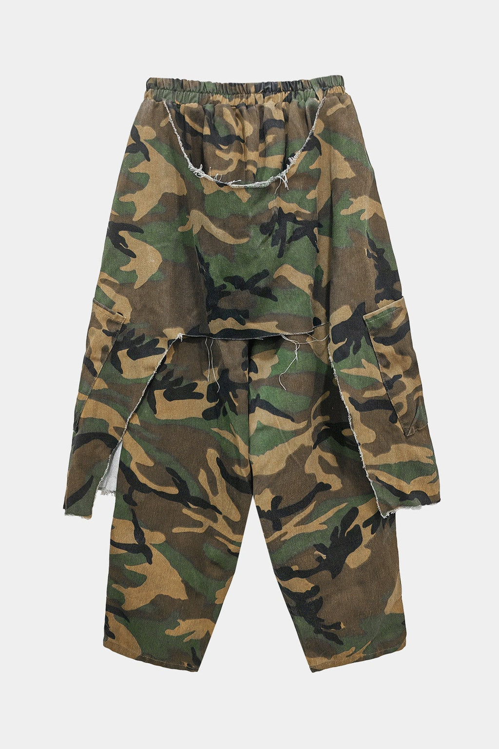 Camo Print Elastic Waist Harem Pants Lavish Daily