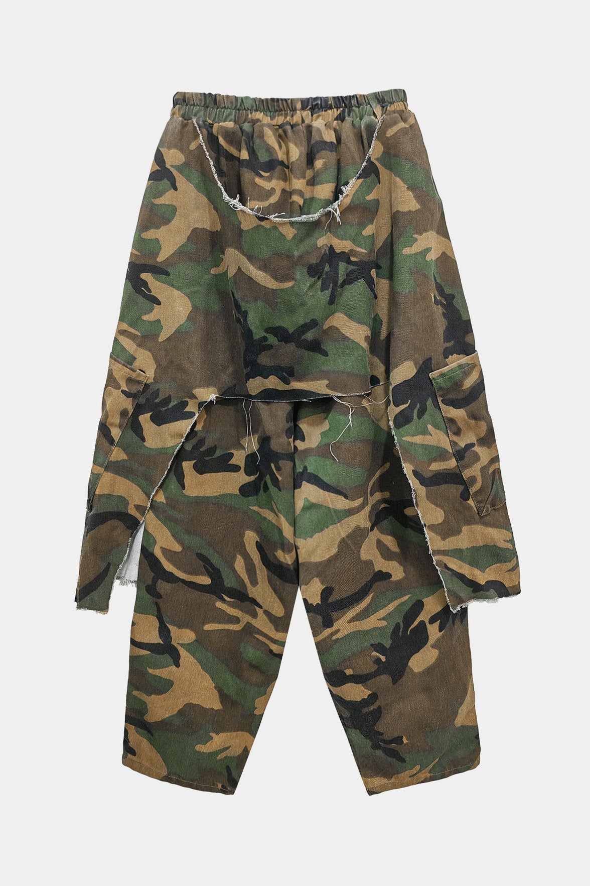 Camo Print Elastic Waist Harem Pants Lavish Daily