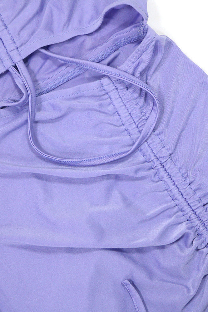 Off Shoulder Ruffle Slit Asym Bodycon Dress Lavish Daily