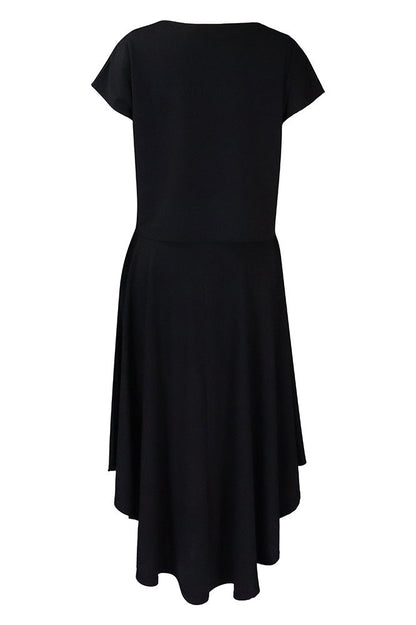 Solid Top & A-Line Midi Skirt Lavish Daily