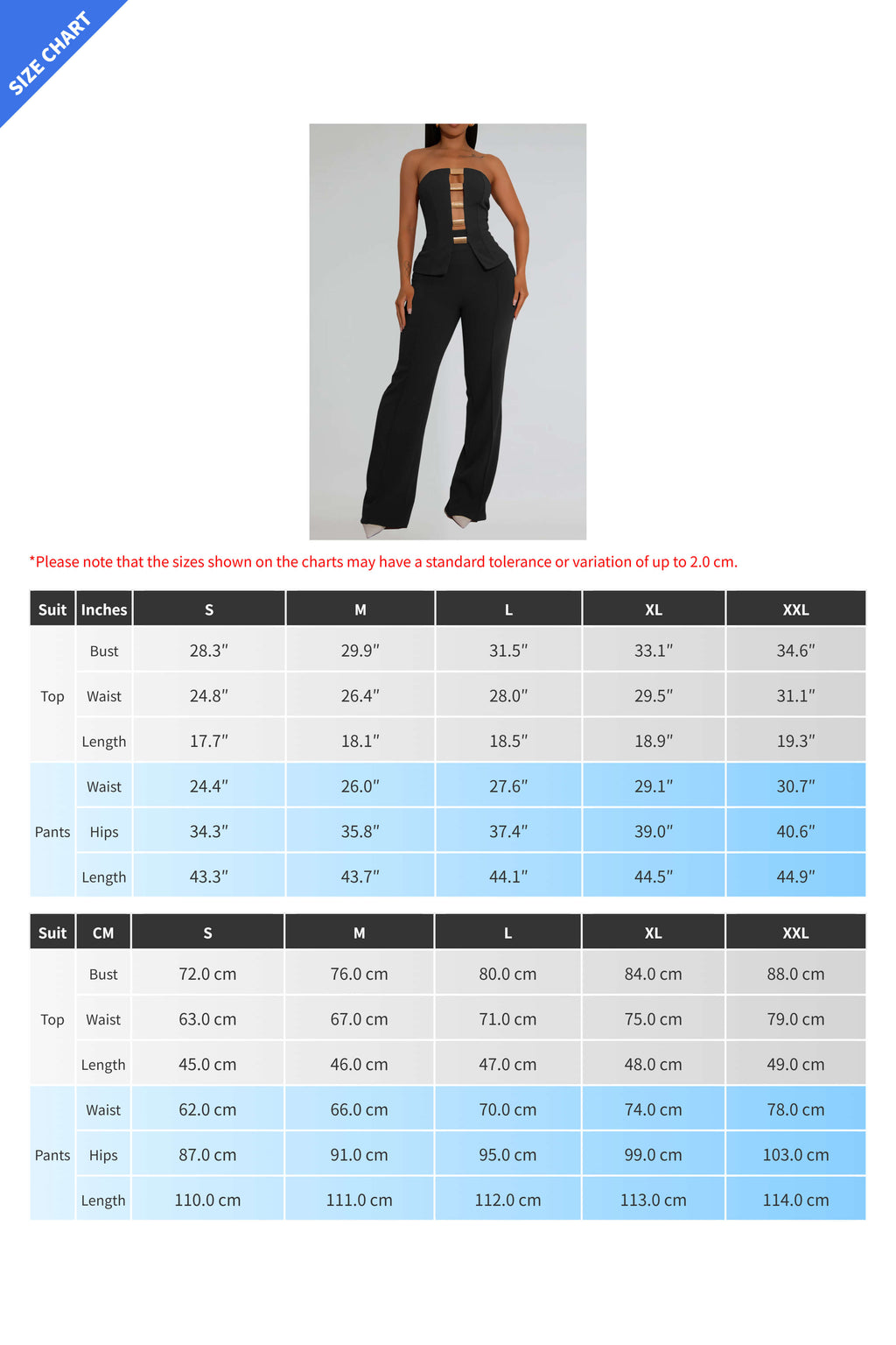 Strapless Gold Button Top & Fitted Pants Set Lavish Daily