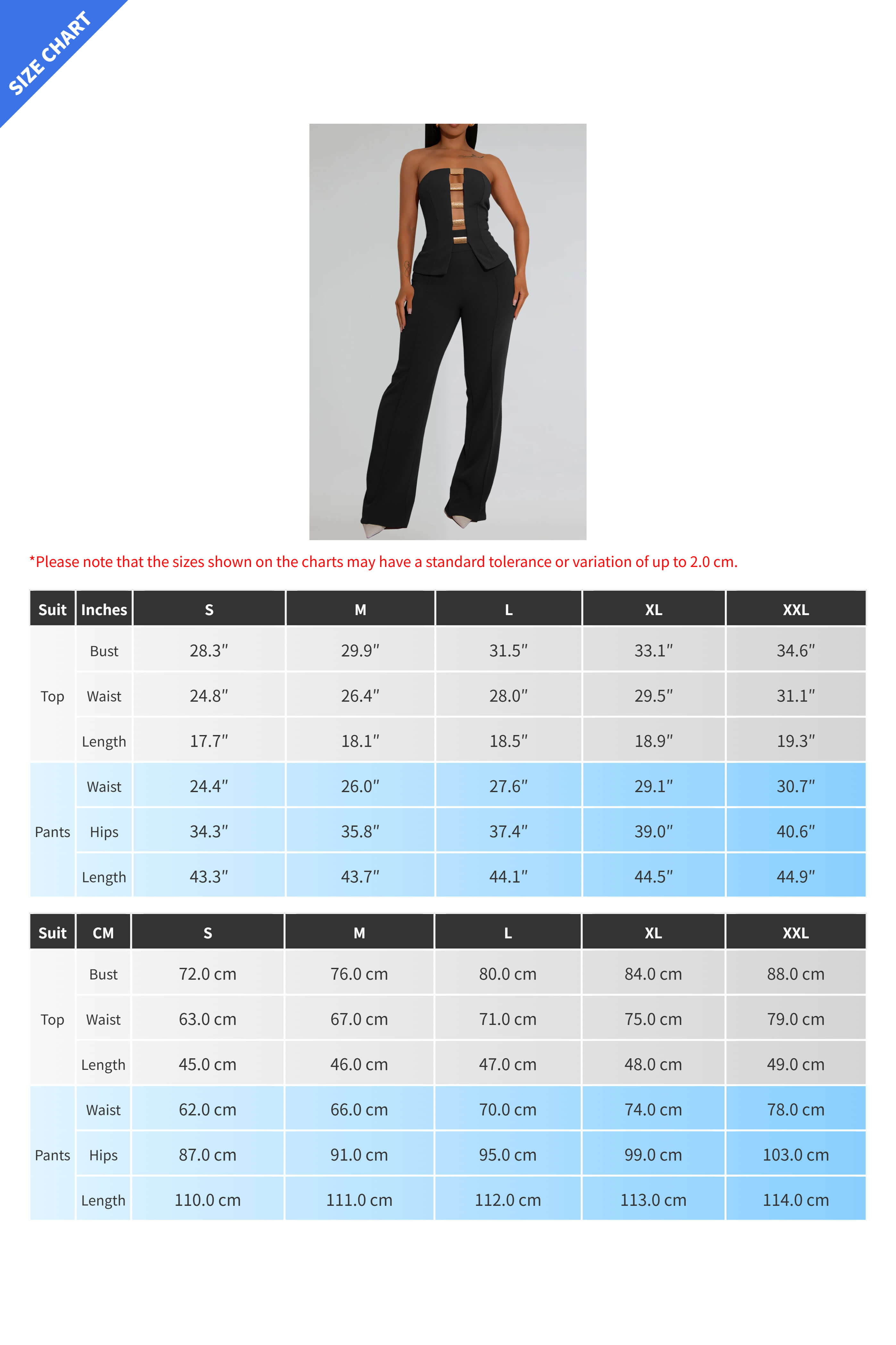 Strapless Gold Button Top & Fitted Pants Set Lavish Daily