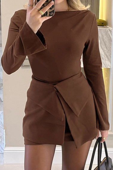 Asymmetric Button Waist 2-Piece Set Lavish Daily